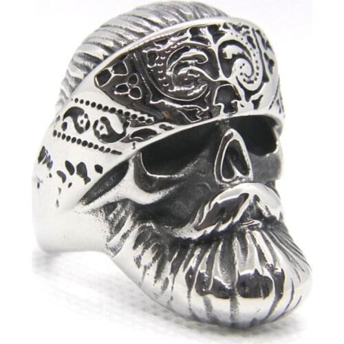 Support Dropship Newest Size 7-15 Huge Skull Ring 316L Stainless Steel Fashion Jewelry Punk Skull Cool Ring