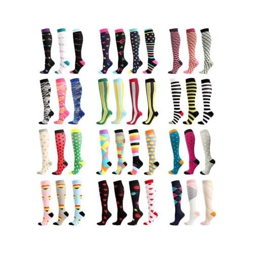 Compression Socks Nursing Hiking Travel Flight Socks Running Fitness Cycling Socks Fit For Edema,Diabetes,Varicose Veins