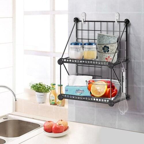 Creative Iron Storage Holders Nordic Wall Mounted Durable Shelf Multifunction Kitchen Living Room Combination Decoration Racks