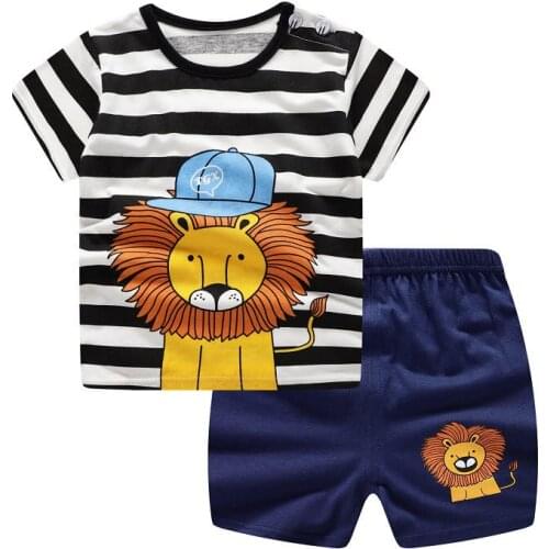 Summer Cotton Baby Clothes Leisure Sports Boy T-shirt + Shorts Sets Toddler Clothing Baby Girls Clothing set 0-3 Year