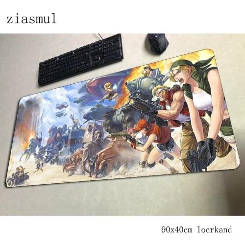 Metal slug pad mouse locrkand computer gamer mouse pad 900x400x3mm padmouse locked edge mousepad ergonomic gadget office mats