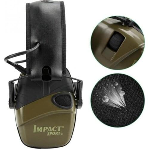 SALE Green Electronic Shooting Earmuff Outdoor Sports Anti-noise Headset Impact Sound Amplification Hearing Protective Headset