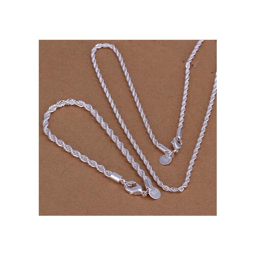 Wholesale! Fashion jewelry, N925 Silver color Bracelet + Earrings sets, HS0 0227