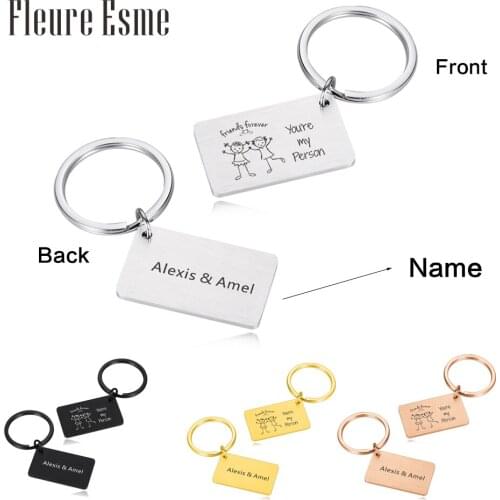 Personalized Keychain Gift Friend Forever Engraved Name You Are My Person Best Friends Gifts For Birthday Girl Customized Keys