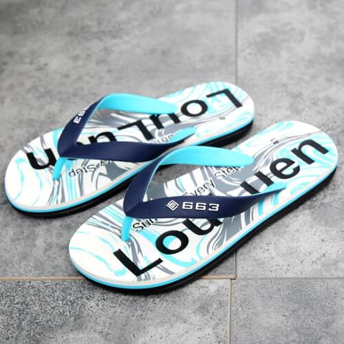 Fashion man flip flops massage beach summer sandals trend wear non-slip bottom mens sandals slippers of fish rubber flip flops
