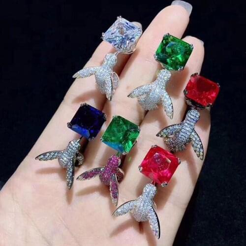 S925 sterling silver with cubic zircon BIRD Ring fine women jewelry FASHION