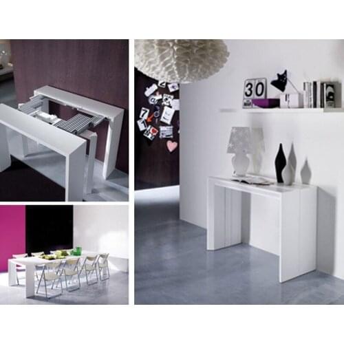 Custom made MDF Panel Extendable Console Table ,Easy Operation Folding Table