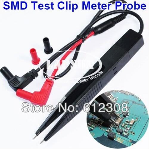 SMD SMT IC Test Clip Clamp Meter Lead Probe Multimeter Tweezers suitable for Testing Resistor Capacitor SMD Components