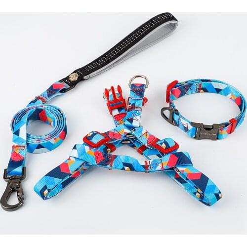 Pet Dog Outdoor Kit Dog Choker Collar Leash Harness with Paper Box Dog Leash and Collar Set Dog Collars Harnesses