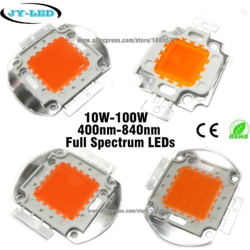 High Power LED Chip 400-840nm Full Spectrum led grow Light COB Beads, 1W 3W 10W 20W 30W 50W 100W For Indoor Plant Growth Flowe