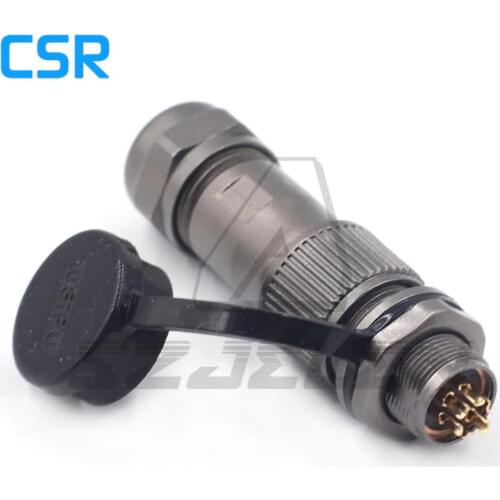 WEIPU ST1210P/ST1213S 7pin waterproof connector IP68 plug and socket 12mm Metal round Panel Mount Connector 7 pin