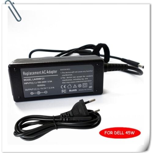 AC Power Adapter Charger For Dell XPS 13-L321X 45W 19.5V 2.31A 3RG0T JT9DM XPS 13D-138 carregador de bateria portatil caderno