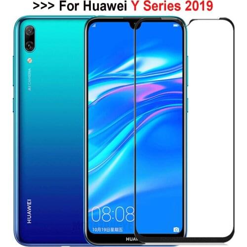 Protective Glass On For Huawei Y9 2019 Screen Protector Tempered Glass On Y7 Y6 Pro 2019 Full Cover trempe verre on huawey y 9 7