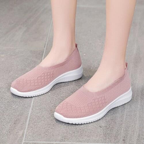 2021Woman Sneakers Breathable Light Womens Footwear Vulcanized Shoes Lace Up Comfort Flats Walking Shoes Casual