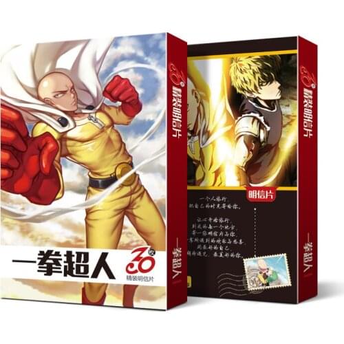 10 boxes/lot Japanese style Anime One punch man lomo postcard toy cartoon small card 30pcs pictures postcard box toy gift