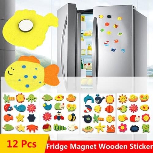 12 Pcs/Pack Mixed Cartoon Fridge Magnets Office Refrigerator/Calendar/Whiteboard Magnet Colorful Kids Educational Toys Decor