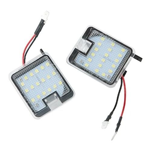 2 Pcs Car 12V Under Side Mirror 18LED Lights White Plastic Puddle Lamp Fit For Ford C-max Kuga Escape Mondeo IV Car Accessories