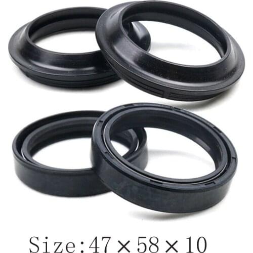 47x58x10 47 58 10 Dust Seal Motorcycle Oil Seal Front Fork Absorber For Kawasaki KX 250 F 2006-2012 For Showa 47 mm FORK TUBES