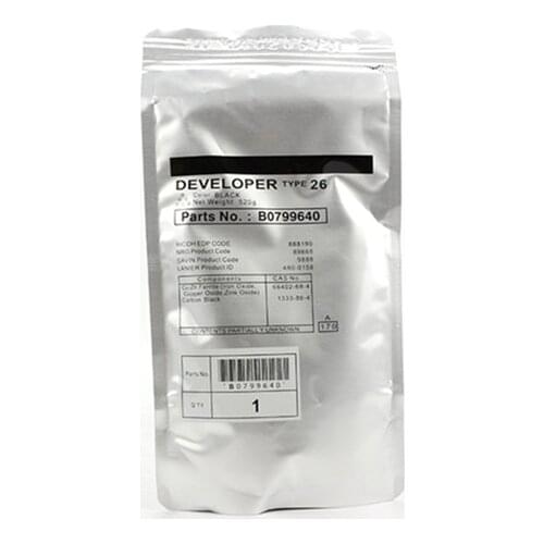 520g B0799640 Type 26 Importing Developer for Ricoh 1035 340 350 450 1045 2035 2045 3035 3045 340 Copiers Iron Powder