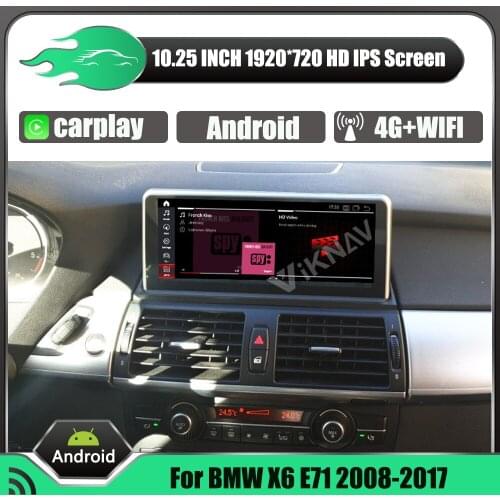 10.25 inch Android radio FOR BMW X6 E71 2008-2017 CCC CIC NBT car GPS navigation stereo receiver DVD multimedia player