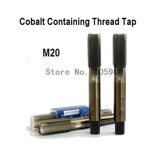 Free Shipping 2PCS TG M20*2.5 containing cobalt HSS machine taps straight fluted tap special stainless steel screw tap ,Thread T