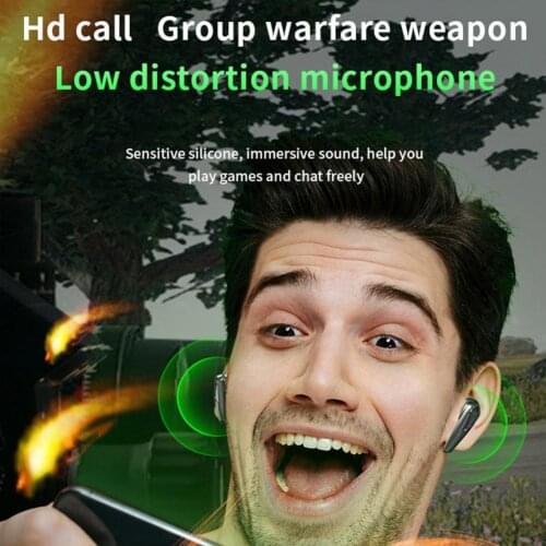 TWS Bluetooth compatible 5.1 headset HiFi Stereo Mini Low Latency Wireless In-Ear Gaming Headset Professional 0 Latency Gaming