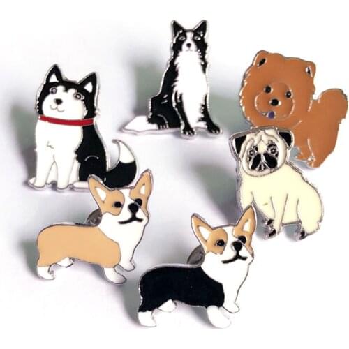 Welsh corgi dog cat Pins brooch for Women Pins hat Brooches bag Pendant Badge Decorated Cute Brooches Fashion best friend gift