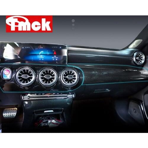 For Mercedes Benz A Class W177 V177 2019+ Car Central Control Dashboard AC Protective Cover Headlight Switch Frame Trim Stickers