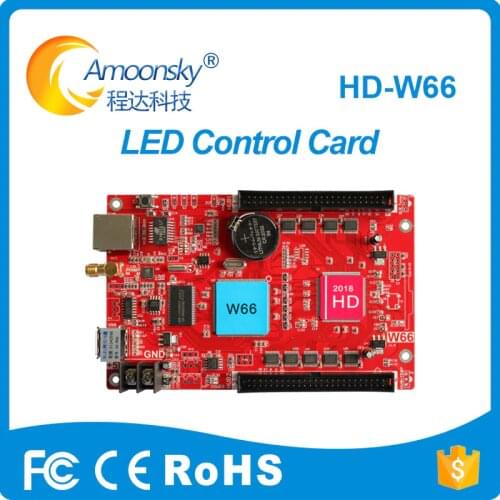 Huidu count remote digital led control card HD-W66 replace HD-E66 for led display screen outdoor indoor