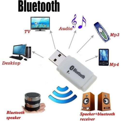 Kebidu Mini USB Bluetooth 5.0 Receiver Wireless Adapter Receiver AUX Audio Receiver For Computer Car player speaker