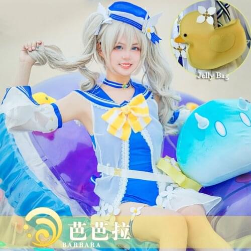 Game Genshin Impact Cosplay Costume Barbara Summertime Sparkle Cosplay Costumes Dress Carnival Halloween Costumes for Women