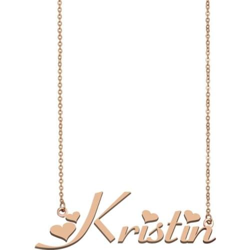 Kristin Name Necklace , Custom Name Necklace for Women Girls Best Friends Birthday Wedding Christmas Mother Days Gift