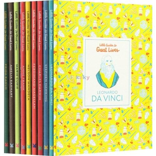 Little Guides to Great Lives 9 books/set,Maya Angelou,Leonardo Da Vinci ,History Book for Kids, Biography Book for Children