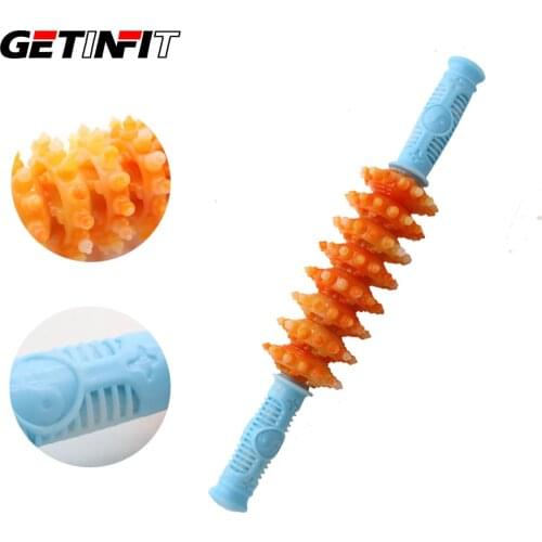 Massage Roller Eight-Wheel Massager Abdominal Massage Roller Back Massage Push-Pull Massage Yoga Massage Stick