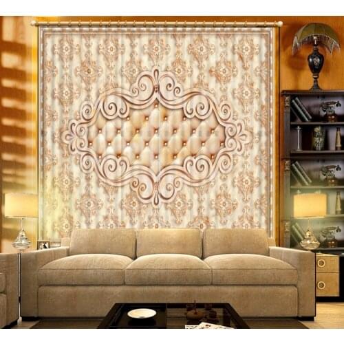 Custom Any Size 3D Curtain Bedroom Living Room Kitchen Home Window Curtains Marble Pattern Lattice Blackout Curtain Fabric