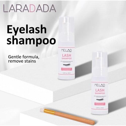 50ml Eyelash Extensions Brush Shampoo Kit Eyelash Extension Glue Eye Lash Cleaning Foam Pump Design No Stimulation Makeup Clean