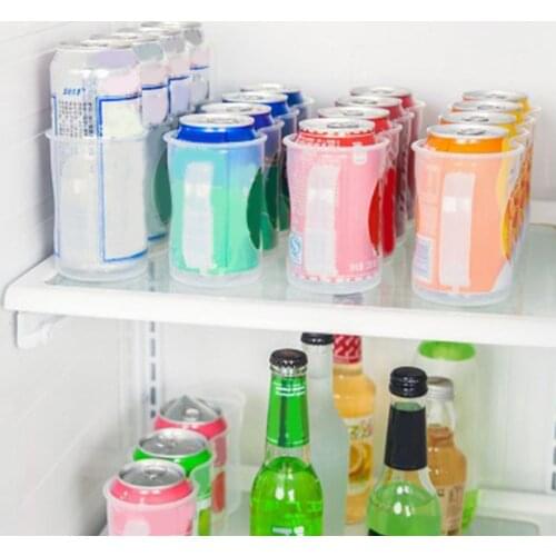 Fridge Beverage Bottle Holder Beer Cola Coke DrinkVentilating Plastic Refrigerator Compartment Soda Can Rack Kitchen Supplies