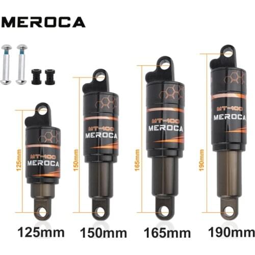 MEROCA bicycle shock absorber 125 150 165 190mm 750/850/1000LBS oil spring rear shock absorber for MTB mountain bike accessories