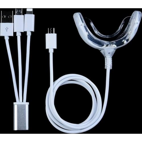 With Charging Cable UV Oral Plaque Remover Teeth Whitener Light Tooth Care Home Use Mini Convenient Hands Free Dental Health