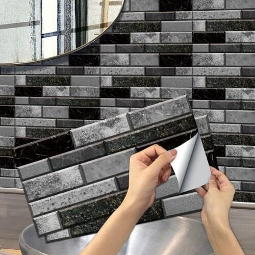 Self Adhesive Waterproof Kitchen Bathroom Vinyl Mosaic Peel And Stick Tile Stickers Vintage Home Wall Decoration Removable Decal