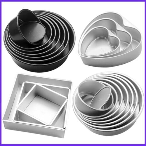 Aluminum Alloy template baking dish Cake Mold Anode Surface Removable Bottom Cake Die cheese decorating tools