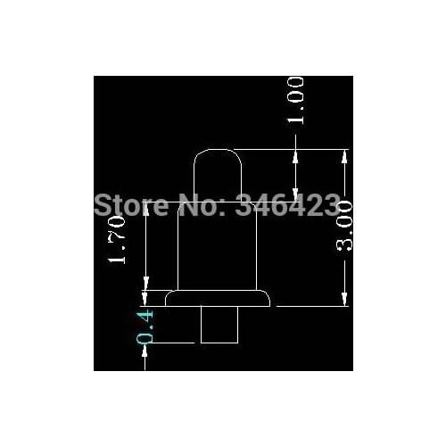 [PR] pogo pin connector Pin inserted plate welding needle spring band tail Free Shipping Diameter 2x3.4mm