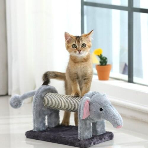 Cute Sisal Animal Style Cat Tree Tower Interactive Pet Toys Cat Stratching Posts Funny Toy for Cats Scratcher Fidget Furniture