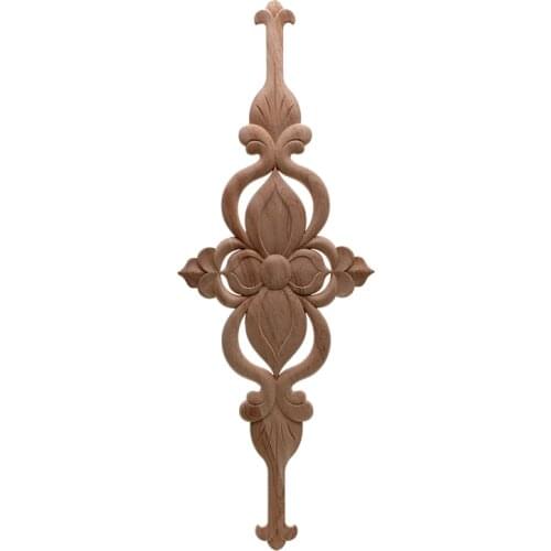 VZLX Vintage Unpainted Carved Corner Onlay Frame For Home Wall Cabinet Door Wood Appliques For Furniture Wooden Madera Legno
