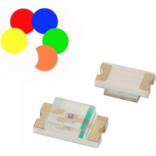 100pcs/lot 0603 led full range High light SMD LED Light-emitting Diode white/yellow/blue/green/orange/red 19-213/W1D-APQHY/3T