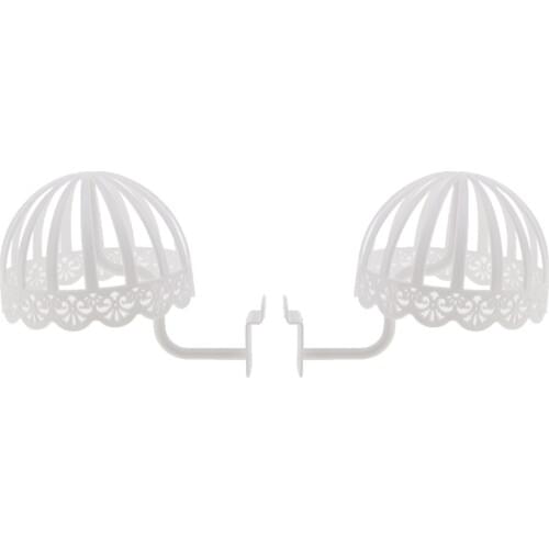 2x Detachable White Plastic Hats Cap Display Rack Wigs Drying Holder Stand for Baby Kids,Portable Design