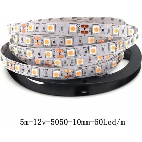 5m DC12V LED Strip 5050 10mm IP20 IP65 Waterproof 60LEDs/m Blue/Red/Green/White /Warm White/yellow/pink Flexible Tape Light Lamp
