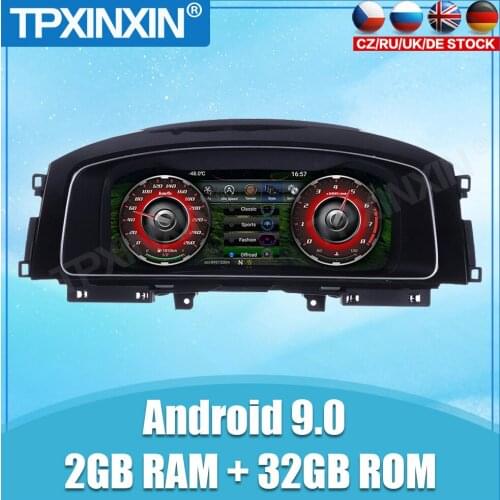 32GB For Volkswagen B8 PASSAT CC Golf 7 GTI Android 9.0 Car Dashboard Panel Virtual Cluster Digita Multimedia GPS Navigation