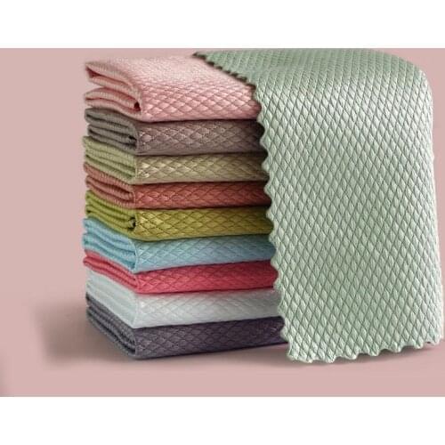 Pure color does not leave a mark wipe glass cloth kitchen water clean cloth housework does not touch oil does not hair towel