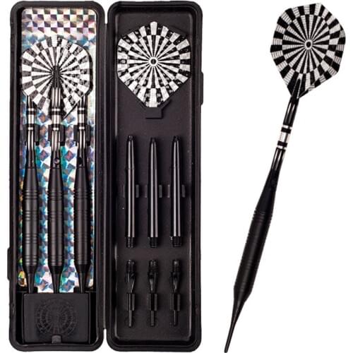 3pcs/set High Quality 20g/22g Steel Copper Aluminum Shaft Soft Tip Dart Toys Set With Storage Carry Box